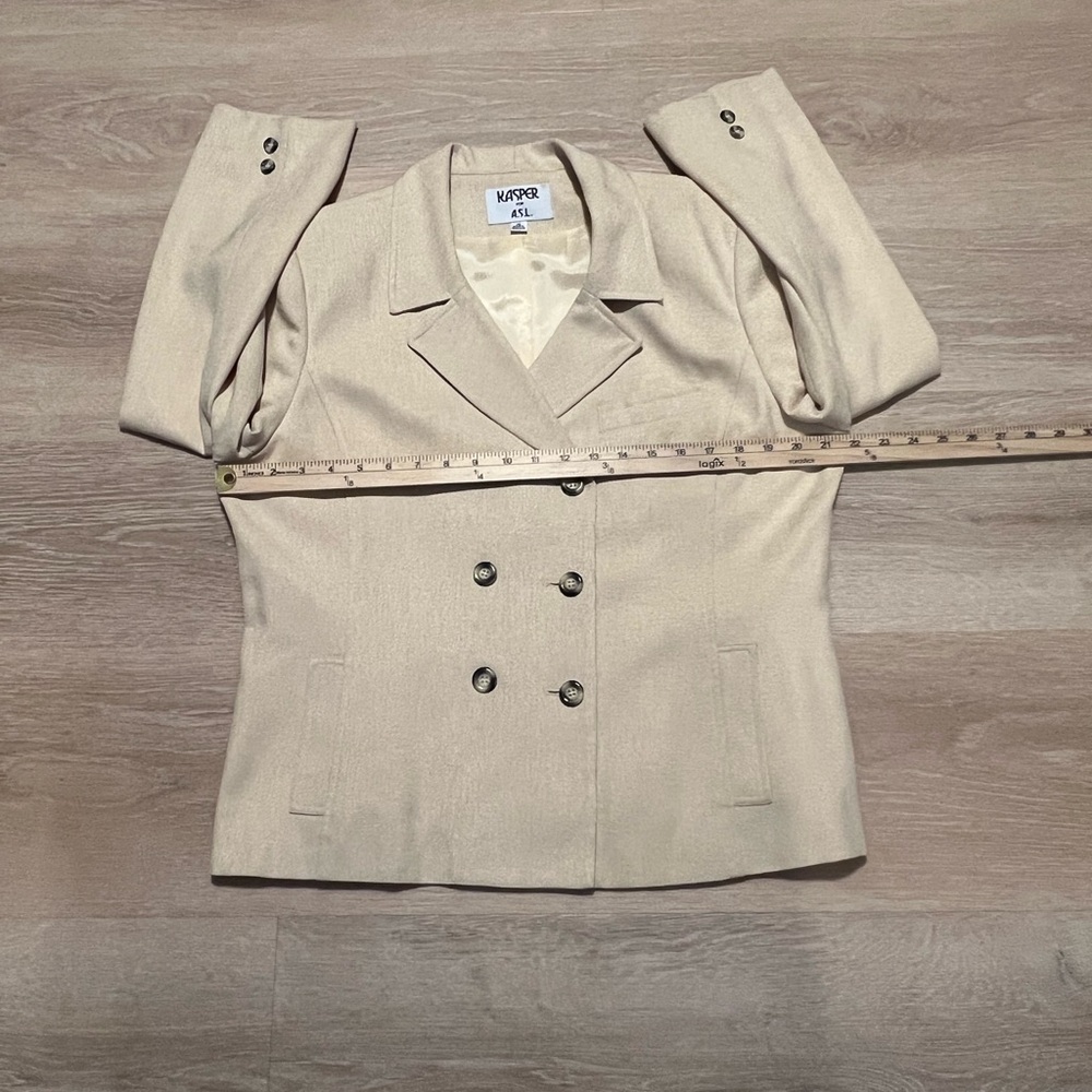 Kasper ALS Double-Breasted Button Up Yellow‎ Blazer Women’s Size 16 - Picture 10 of 15